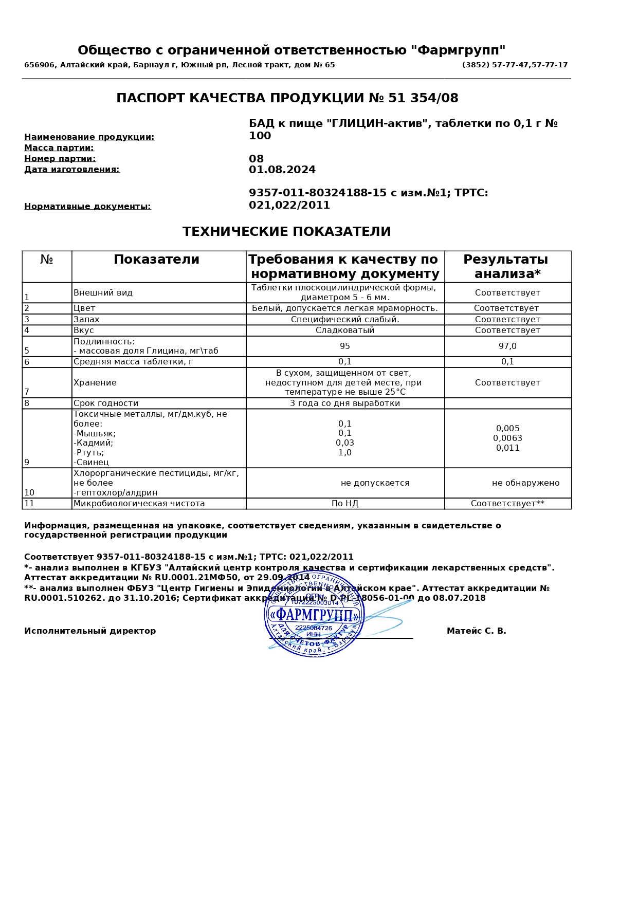 Паспорт №082024